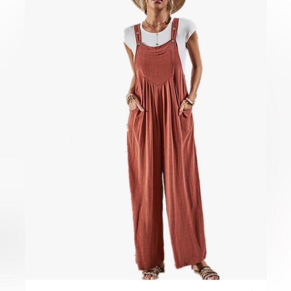 Perfectly Peach Sleeveless Jumpsuit - Picture 1 of 5